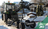 Malotraktor a vyvážačka Vahva Jussi