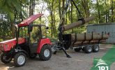 malotraktor s vyvážačkou