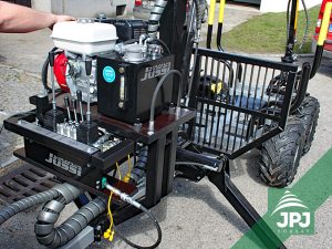 vyvážacie vlek a držiak na hydraulickú jednotku