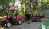 malotraktor s vyvážačkou Vahva Jussi
